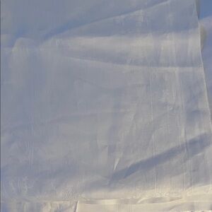 Vintage White-on-White Floral Tablecloth 160” x 86” | Elegant Heirloom Linen
